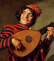 Portrait of a Jester with a Lute , c.1624, hals