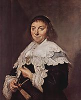 Portrait of Mary Pietersdr. Olycan, c.1638, hals
