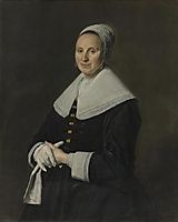 Portrait of woman with gloves, c.1650, hals