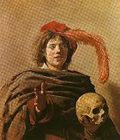 Young man with a Skull, hals
