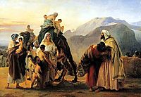 Jacob and Esau, 1844, hayez