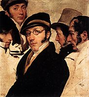 Self Portrait in a Group of Friends, c.1825, hayez