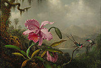 Orchids and Hummingbirds, 1890, heade