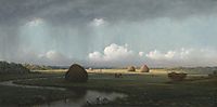 Sudden Showers, Newbury Marshes, 1875, heade