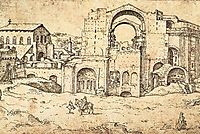 Construction of the new St Peter-s Basilica in Rome, 1536, heemskerck