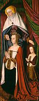 St. Anne presenting Anne of France and her daughter, Suzanne of Bourbon - right wing of The Bourbon Altarpiece, c.1498, hey