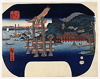 Itsukushima in Aki Province, 1858, hiroshige