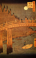 Kyobashi Bridge, 1858, hiroshige
