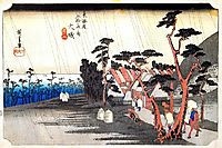 Oiso: Toraga Ame Shower, 1835, hiroshige