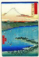 The Pine Grove at Mio in Suruga Province, hiroshige
