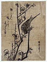 Plum Blossom and Bush Warbler, 1838, hiroshige