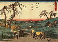 The road connecting Edo (Tokyo) and Kyoto, 1850, hiroshige