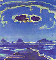 Eiger, Monch and Jungfrau in Moonlight, 1908, hodler