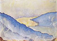 Evening mist on Lake Thun, 1908, hodler