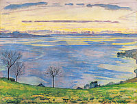 Lake Geneva on the evening in Chexbres, 1895, hodler