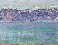 Lake Geneva, overlooking the Savoyerberge, c.1906, hodler