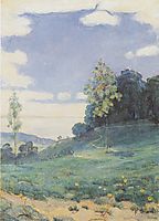 Landscape with two small trees, c.1893, hodler