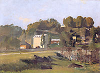 The mill of Sous Terre in Geneva, 1878, hodler
