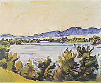 The river Aare in Solothurn, 1915, hodler