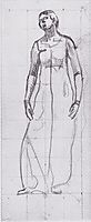 Standing draped figure, c.1913, hodler