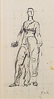 Standing draped figure, c.1913, hodler