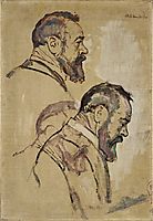 Studies of self-portrait, 1911, hodler