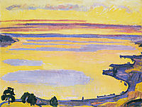 Sunset on Lake Geneva from the Caux, 1917, hodler