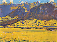 View of the Horn of Fromberg from Reichenbach, 1903, hodler