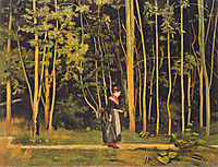 Walking at the forest edge, 1885, hodler