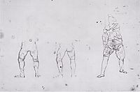 Warrior figures from the rear and front, c.1897, hodler
