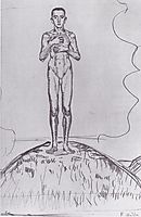 Young Man standing on a hill, c.1901, hodler