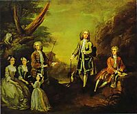 The Ashley and Popple Family , 1730, hogarth