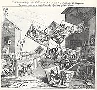 The Battle of the Pictures, 1743, hogarth