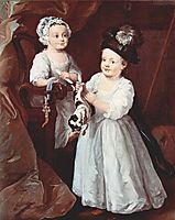 Portrait of Lady Mary Grey and Lord George Grey, 1740, hogarth