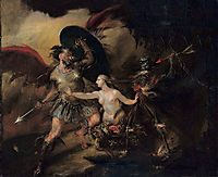 Satan, Sin and Death, 1740, hogarth