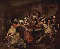 Scene in a tavern, 1735, hogarth
