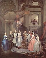 The Wedding of Stephen Beckingham and Mary Cox, c.1729, hogarth