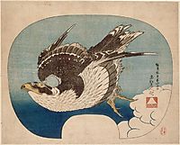 Falcon in flight, hokusai