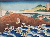 Fishing in the River Kinu, hokusai