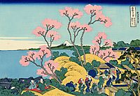 The Fuji from Gotenyama at Shinagawa on the Tokaido, hokusai