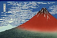 Fuji, Mountains in clear Weather  (Red Fuji), 1831, hokusai