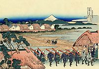 The Fuji seen from the gay quarter in Senju, hokusai