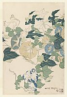 Morning Glories in Flowers and Buds, 1832, hokusai
