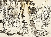 Oiran, a special beautiful courtesan, hokusai