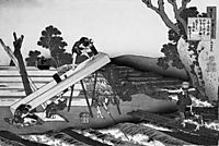 Sawyers Cutting a Log, 1839, hokusai