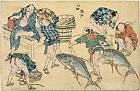 Street scenes newly pubished, 1825, hokusai