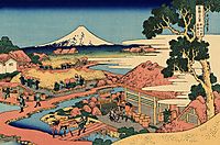 The Tea plantation of Katakura in the Suruga province, hokusai