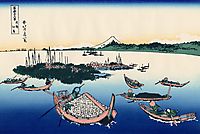 Tsukada Island in the Musashi province, hokusai