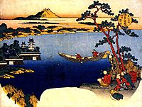 View of lake Suwa, hokusai