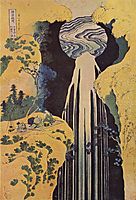 The waterfall of Amida behind the Kiso Road, c.1827, hokusai